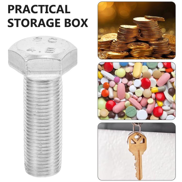 Portable Hexagonal Screw Medicine Storage Tank Pill Storage Box(Black)