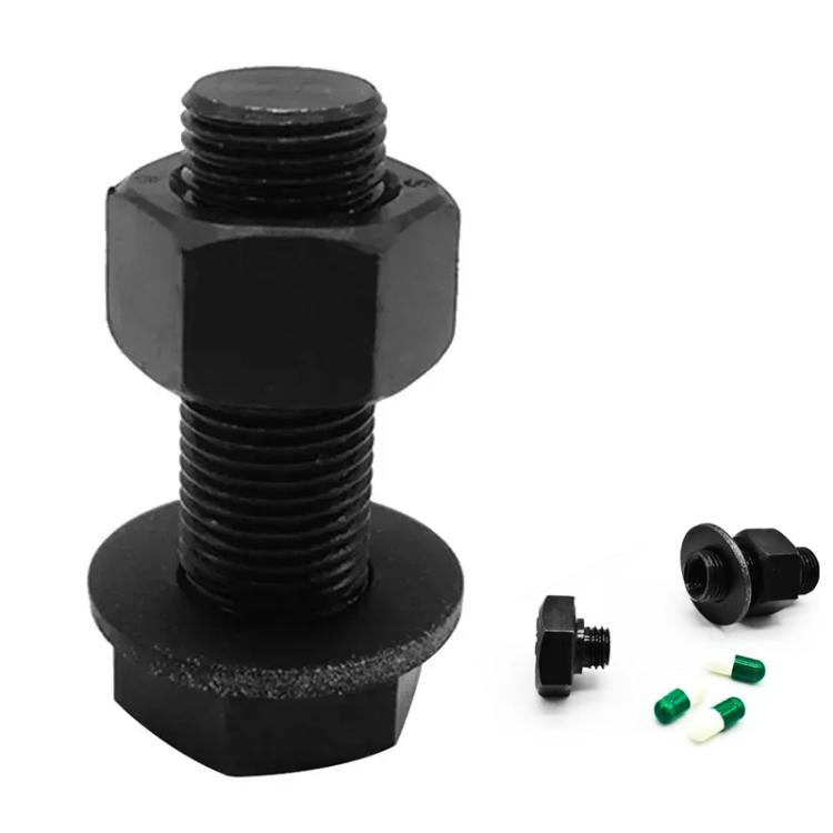 Hexagonal Washer Metal Screw Medicine Storage Tank Travel Capsule Pill Storage Box(Black) - free shipping - PMC TechLife - Order now!