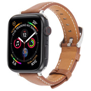 For Apple Watch 46mm / 49mm / 45mm / 44mm Silk Microfiber Leather Watch Band(Brown)