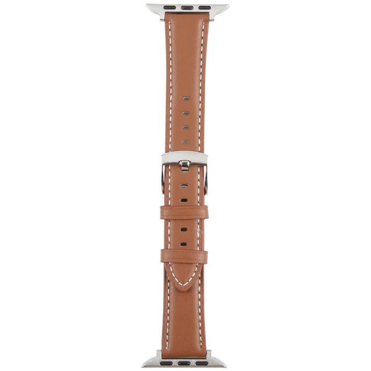 For Apple Watch 46mm / 49mm / 45mm / 44mm Silk Microfiber Leather Watch Band(Brown)
