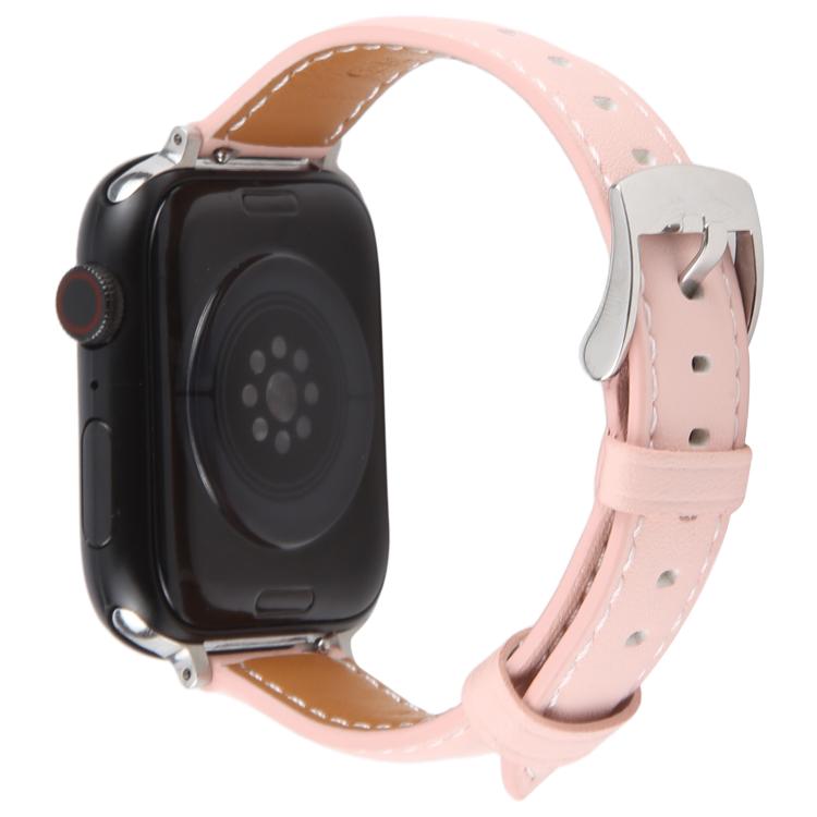 For Apple Watch 46mm / 49mm / 45mm / 44mm Silk Microfiber Leather Watch Band(Pink)