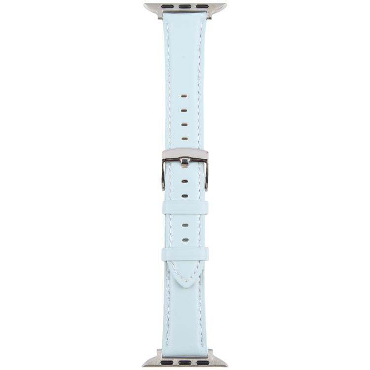 For Apple Watch 46mm / 49mm / 45mm / 44mm Silk Microfiber Leather Watch Band(Blue)