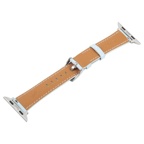 For Apple Watch 46mm / 49mm / 45mm / 44mm Silk Microfiber Leather Watch Band(Blue)