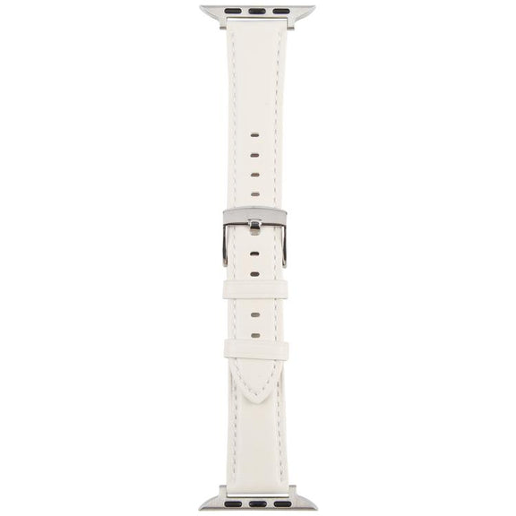 For Apple Watch 46mm / 49mm / 45mm / 44mm Silk Microfiber Leather Watch Band(White)
