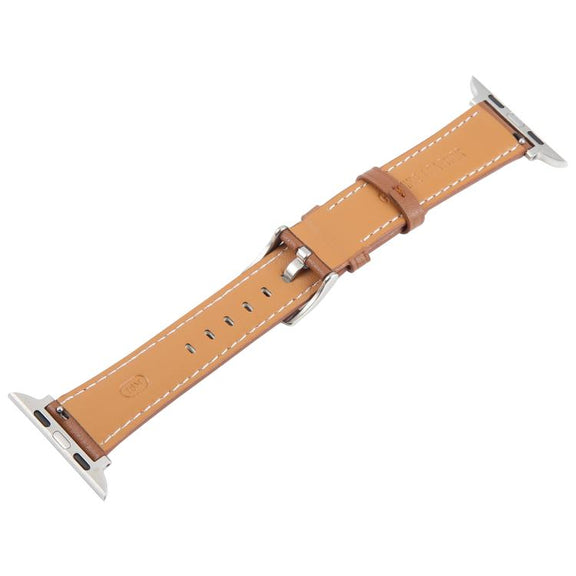 For Apple Watch 42mm / 41mm / 40mm / 38mm Silk Microfiber Leather Watch Band(Brown)