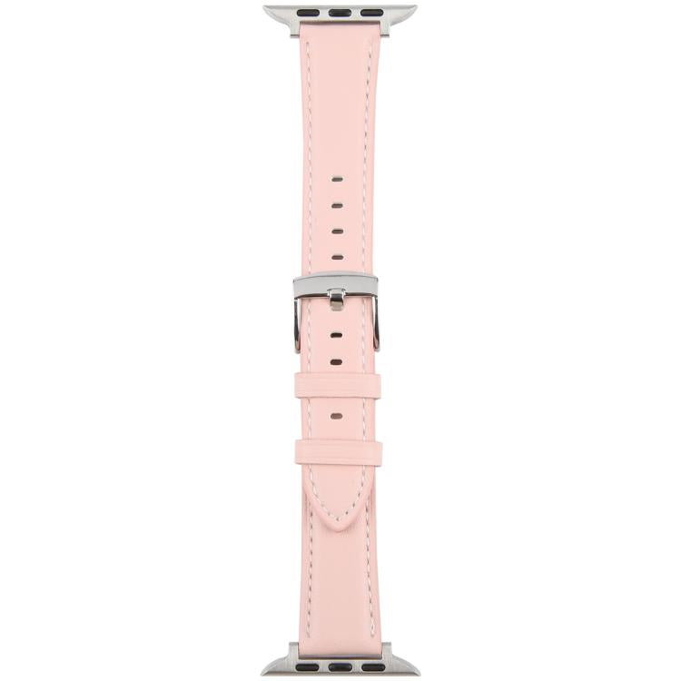 For Apple Watch 42mm / 41mm / 40mm / 38mm Silk Microfiber Leather Watch Band(Pink)