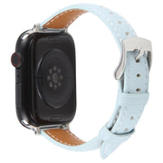 For Apple Watch 42mm / 41mm / 40mm / 38mm Silk Microfiber Leather Watch Band(Blue)
