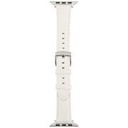 For Apple Watch 42mm / 41mm / 40mm / 38mm Silk Microfiber Leather Watch Band(White)