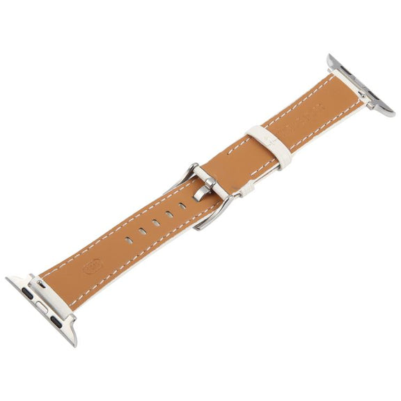 For Apple Watch 42mm / 41mm / 40mm / 38mm Silk Microfiber Leather Watch Band(White)