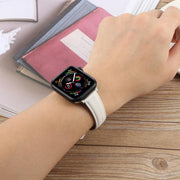 For Apple Watch 46mm / 49mm / 45mm / 44mm Silk Microfiber Leather Watch Band(Black)