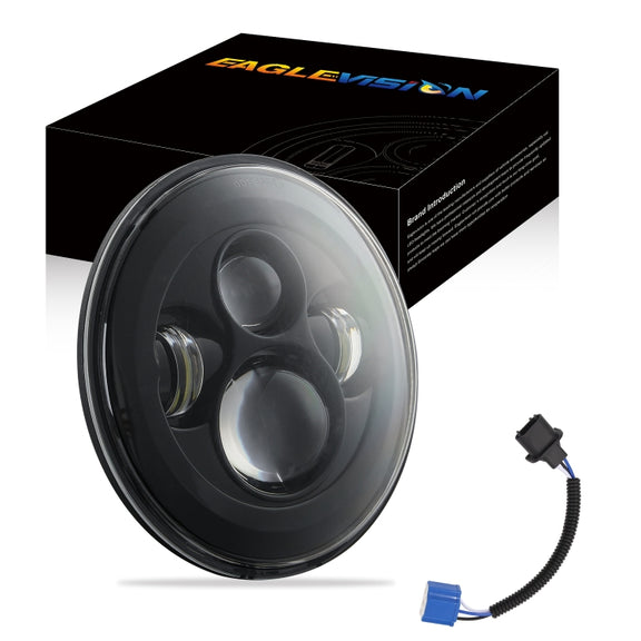 7 inch H4 / H13 DC 9V-30V 4000LM 6000K 40W 7 inch Car Round Shape LED Headlight Lamps for Jeep Wrangler