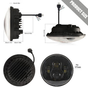 7 inch H4 / H13 DC 9V-30V 4000LM 6000K 40W 7 inch Car Round Shape LED Headlight Lamps for Jeep Wrangler