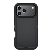 For iPhone 17 Pro Max Kalebol Shockproof PC Hybrid TPU Phone Case with Back Clip(Black)