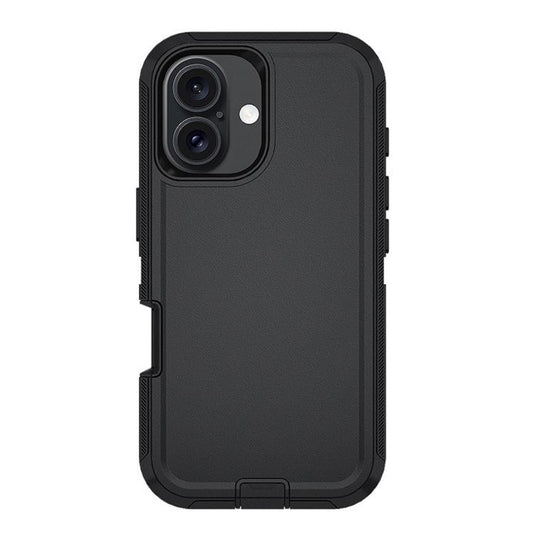 For iPhone 17 Kalebol Shockproof PC Hybrid TPU Phone Case with Back Clip(Black) - free shipping - PMC Jewellery - Order now!