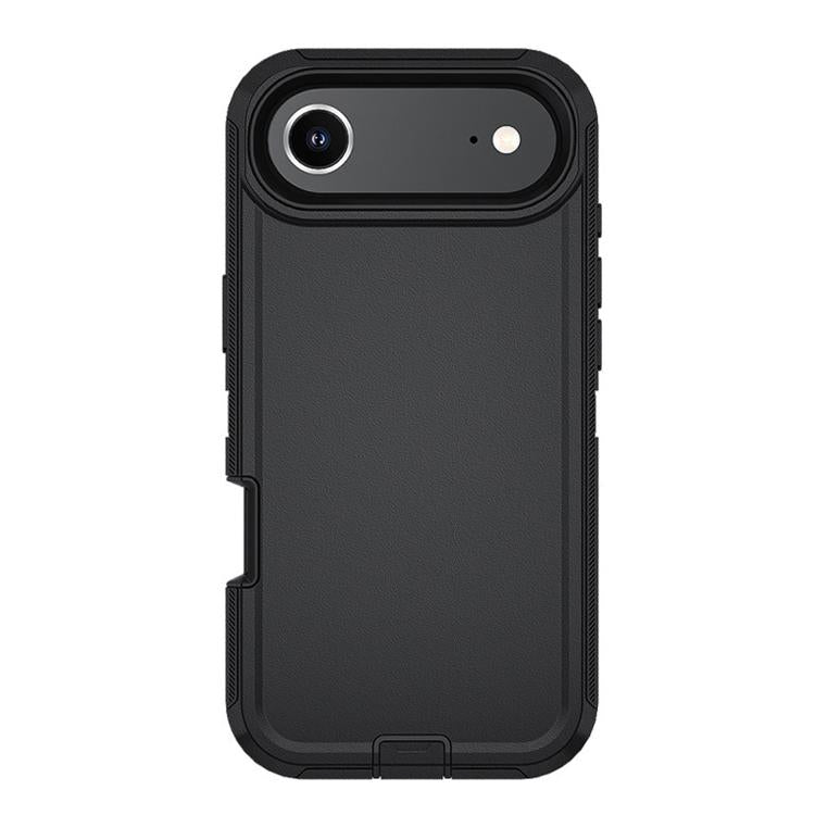 For iPhone 17 Air Kalebol Shockproof PC Hybrid TPU Phone Case with Back Clip(Black) - free shipping - PMC Jewellery - Order now!