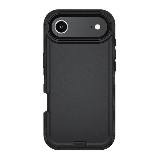 For iPhone 17 Air Kalebol Shockproof PC Hybrid TPU Phone Case with Back Clip(Black) - free shipping - PMC Jewellery - Order now!