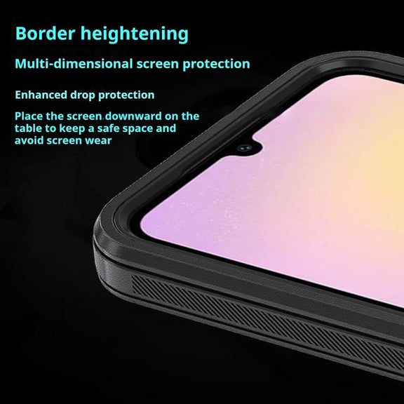 For iPhone 17 Pro Kalebol Shockproof PC Hybrid TPU Phone Case with Back Clip(Black)