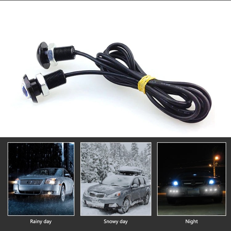 10 PCS 18mm 1.5W DC9-80V Motorcycle Eagle Eye Light Single Lens(White Light) - free shipping - PMC Jewellery - Order now!