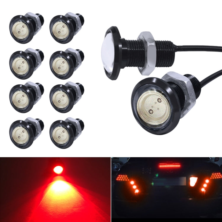 10 PCS 18mm 1.5W DC9-80V Motorcycle Eagle Eye Light Single Lens(Red Light) - Eagle Eye Lights by PMC Jewellery | Online Shopping South Africa | PMC Jewellery | Buy Now Pay Later Mobicred
