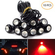 10 PCS 18mm 1.5W DC9-80V Motorcycle Eagle Eye Light Double Lens(Red Light) - Eagle Eye Lights by PMC Jewellery | Online Shopping South Africa | PMC Jewellery | Buy Now Pay Later Mobicred