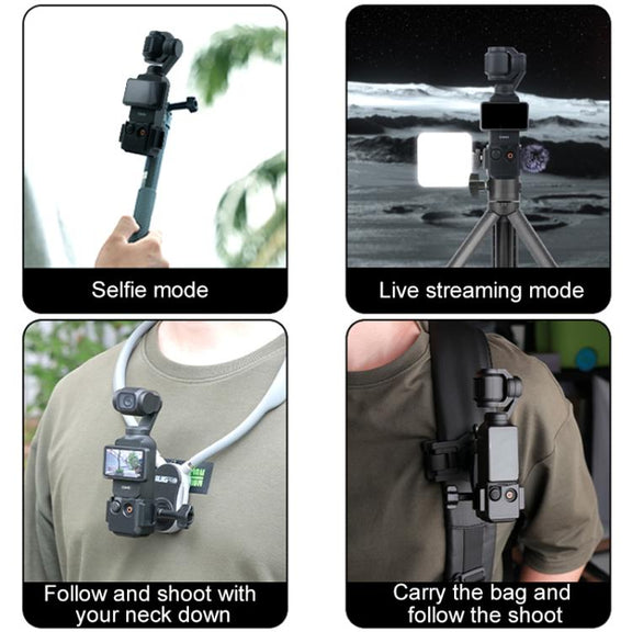 For DJI Osmo Pocket 3 Adapter Expansion Bracket Frame with Neck Bracket