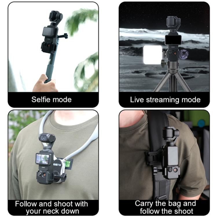 For DJI Osmo Pocket 3 Adapter Expansion Bracket Frame with Chest Strap - free shipping - PMC TechLife - Order now!