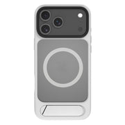 For iPhone 17 Pro Max Kalebol MagSafe Invisible Tilt Holder PC Hybrid TPU Case(Grey White)