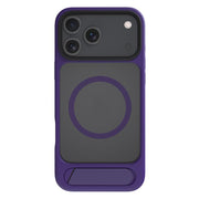 For iPhone 17 Pro Max Kalebol MagSafe Invisible Tilt Holder PC Hybrid TPU Case(Purple)