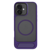 For iPhone 17 Kalebol MagSafe Invisible Tilt Holder PC Hybrid TPU Case(Purple)