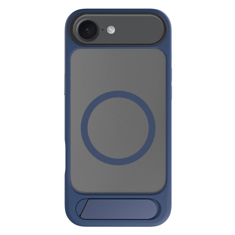 For iPhone 17 Air Kalebol MagSafe Invisible Tilt Holder PC Hybrid TPU Case(Navy Blue) - iPhone 17 Air Cases by Kalebol | Online Shopping South Africa | PMC Jewellery | Buy Now Pay Later Mobicred