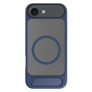 For iPhone 17 Air Kalebol MagSafe Invisible Tilt Holder PC Hybrid TPU Case(Navy Blue)
