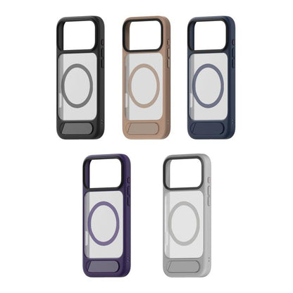 For iPhone 17 Air Kalebol MagSafe Invisible Tilt Holder PC Hybrid TPU Case(Black) - iPhone 17 Air Cases by Kalebol | Online Shopping South Africa | PMC Jewellery | Buy Now Pay Later Mobicred