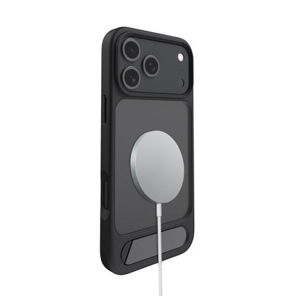 For iPhone 17 Air Kalebol MagSafe Invisible Tilt Holder PC Hybrid TPU Case(Black) - iPhone 17 Air Cases by Kalebol | Online Shopping South Africa | PMC Jewellery | Buy Now Pay Later Mobicred
