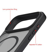 For iPhone 17 Pro Kalebol MagSafe Invisible Tilt Holder PC Hybrid TPU Case(Navy Blue)