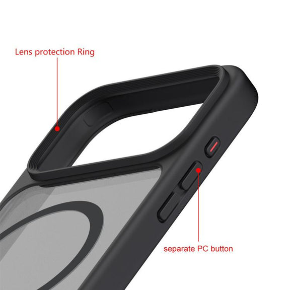 For iPhone 17 Air Kalebol MagSafe Invisible Tilt Holder PC Hybrid TPU Case(Navy Blue)