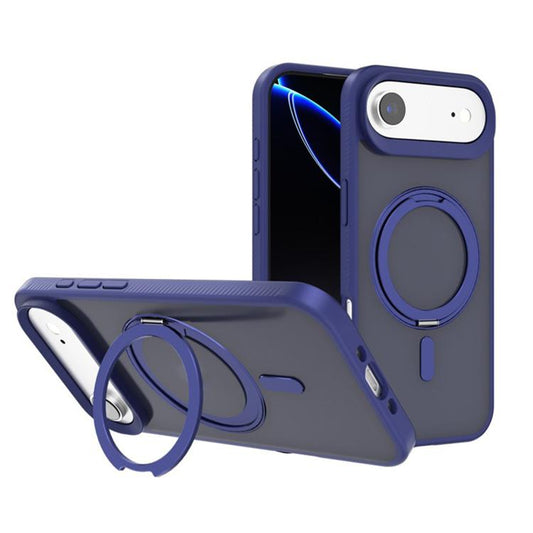 For iPhone 17 Air Kalebol Rotating Holder MagSafe PC Hybrid TPU Phone Case(Blue) - iPhone 17 Air Cases by Kalebol | Online Shopping South Africa | PMC Jewellery | Buy Now Pay Later Mobicred
