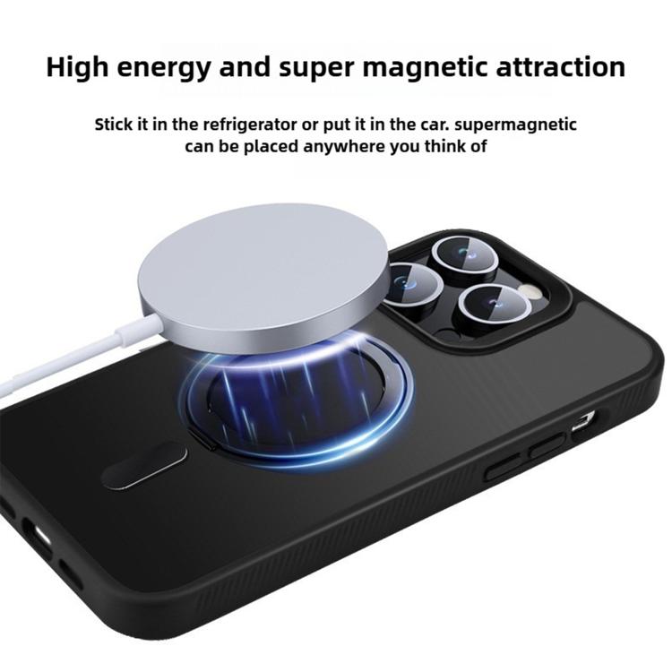 For iPhone 17 Air Kalebol Rotating Holder MagSafe PC Hybrid TPU Phone Case(Blue)