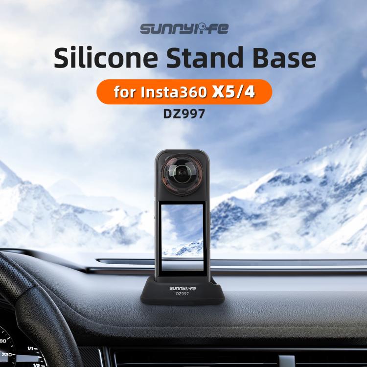For Insta360 X5 / X4 Sunnylife Silicone Stand Base Tabletop Base(Black)