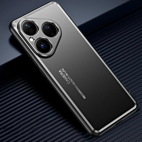For Huawei Pura 80 5G Frosted Metal Phone Case(Black)