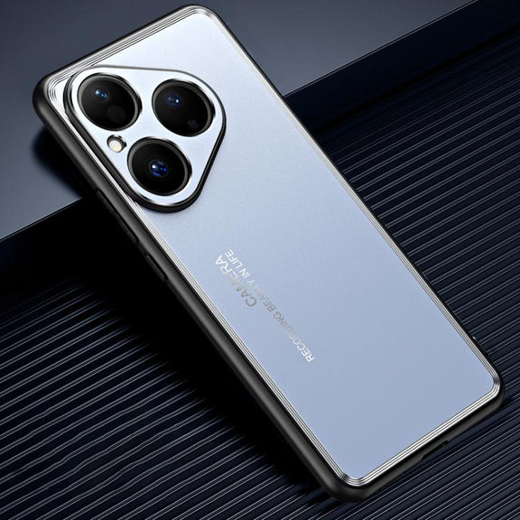 For Huawei Pura 80 5G Frosted Metal Phone Case(Blue)