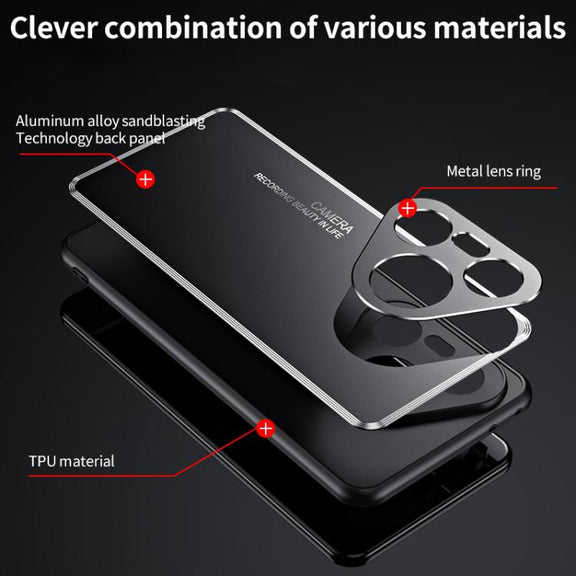 For Huawei Pura 80 5G Frosted Metal Phone Case(Blue)