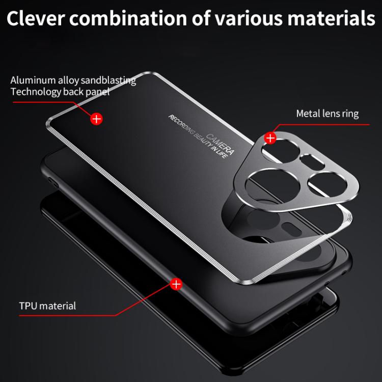 For Huawei Pura 80 5G Frosted Metal Phone Case(Blue)