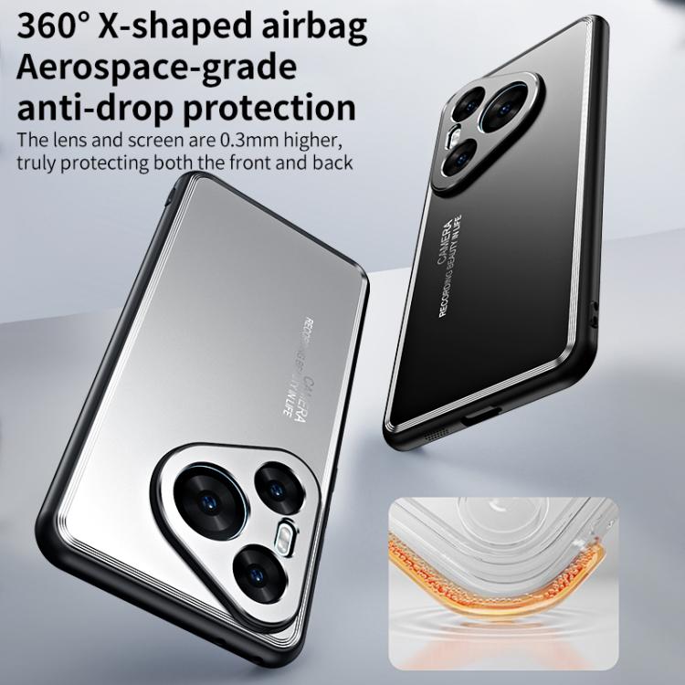 For Huawei Pura 80 5G Frosted Metal Phone Case(Blue)