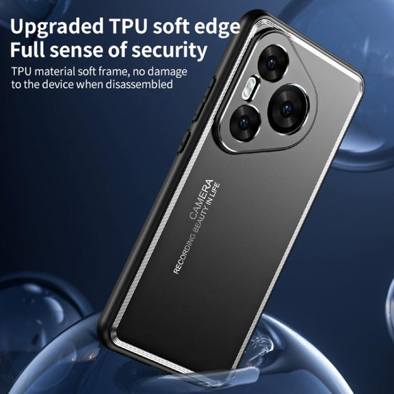 For Huawei Pura 80 5G Frosted Metal Phone Case(Blue)