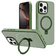 For iPhone 16 Pro Max Kalebol Metal Lens Frame MagSafe Holder Frosted PC Phone Case(Dark Green) - free shipping - PMC TechLife - Order now!