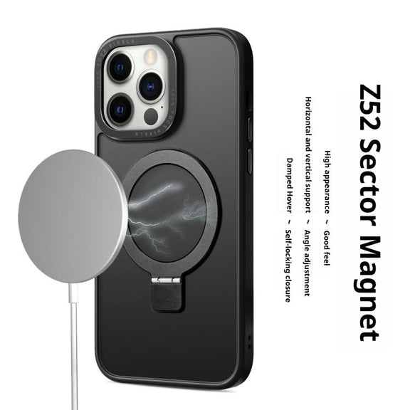 For iPhone 16 Pro Max Kalebol Metal Lens Frame MagSafe Holder Frosted PC Phone Case(Dark Green)