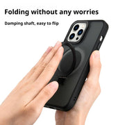 For iPhone 17 Kalebol Metal Lens Frame MagSafe Holder Frosted PC Phone Case(Frosted White)