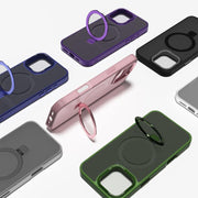 For iPhone 17 Pro Max Kalebol Metal Lens Frame MagSafe Holder Frosted PC Phone Case(Dark Green)