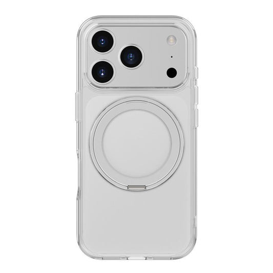 For iPhone 17 Pro Kalebol Frosted MagSafe Holder Acrylic Hybrid TPU Phone Case(Transparent) - free shipping - PMC Jewellery - Order now!