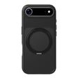 For iPhone 17 Air Kalebol Frosted MagSafe Holder Acrylic Hybrid TPU Phone Case(Black) - free shipping - PMC TechLife - Order now!